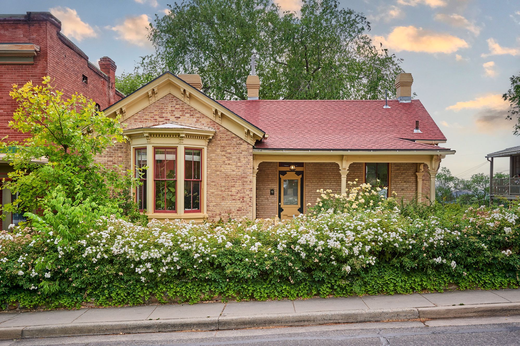 Yellow Victorian at the back of the Quince House lot